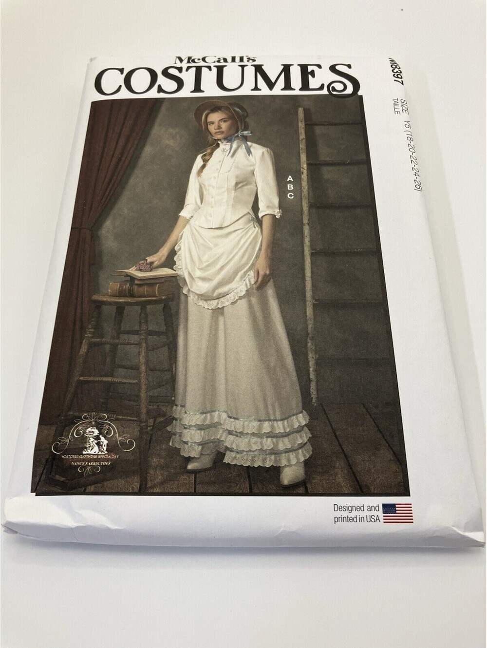 McCall's Costumes 8397 Historical Top & Skirt Misses' 18-26 Pattern Uncut New